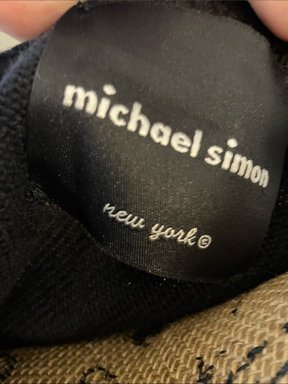 Michael Simon Black Knit Dogs Design Fabulous Vintage Cardigan Gorgeous Piece! M - Picture 2 of 12